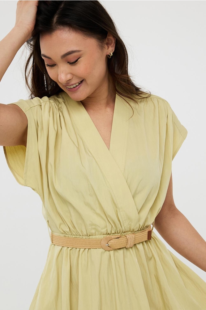 DRESS LONG WIDE HS25 05203 206 lemon pie